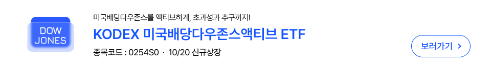 (10/20 신규상장) 미국배당다우존스액티브