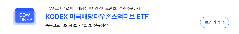 (10/20 신규상장) 미국배당다우존스액티브
